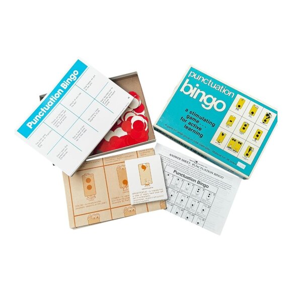 Vtg Punctuation Bingo Educational Game Active Learning Trend Ent 2-36 Players - Picture 2 of 3